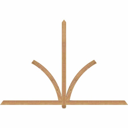 Ekena Millwork Redmond Timber Gable Bracket, Western Red Cedar, 108"W x 72"H x 3 1/2"D x 3 1/2"F, 16/12 Pitch GBW108X72X0404RED00SWR